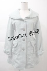 axes femme / 袖リボンデザインコート  サックス S-25-11-21-032-AX-CO-HR-ZS