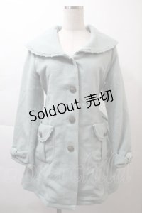 axes femme / 袖リボンデザインコート  サックス S-25-11-21-032-AX-CO-HR-ZS