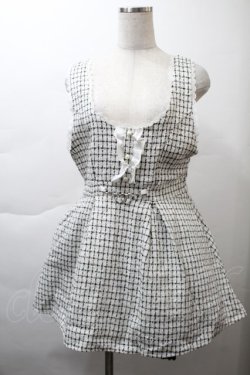 画像1: Dear My Love / ツイードジャンパースカート  オフ S-25-11-21-036-EL-OP-ET-ZS