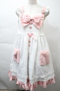 中国ロリータ / ワンピース  白ｘピンク S-25-11-21-037-LO-OP-AS-ZS