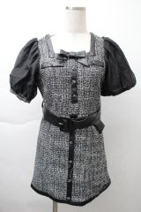 Bubbles / ポイントレザーリボンワンピース F チェック S-25-11-21-038-CA-OP-NS-ZS