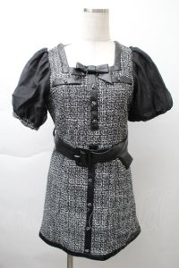 Bubbles / ポイントレザーリボンワンピース F チェック S-25-11-21-038-CA-OP-NS-ZS