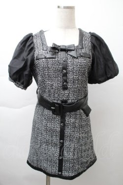 画像1: Bubbles / ポイントレザーリボンワンピース F チェック S-25-11-21-038-CA-OP-NS-ZS