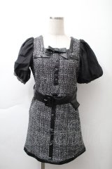 Bubbles / ポイントレザーリボンワンピース F チェック S-25-11-21-039-CA-OP-NS-ZS