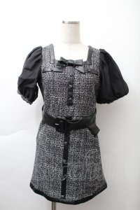 Bubbles / ポイントレザーリボンワンピース F チェック S-25-11-21-039-CA-OP-NS-ZS