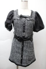 Bubbles / ポイントレザーリボンワンピース F チェック S-25-11-21-040-CA-OP-NS-ZS