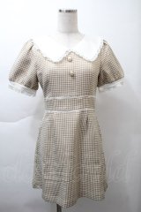 evelyn / チェックワンピース  ブラウン S-25-11-21-041-LO-OP-AS-ZS