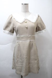 evelyn / チェックワンピース  ブラウン S-25-11-21-041-LO-OP-AS-ZS