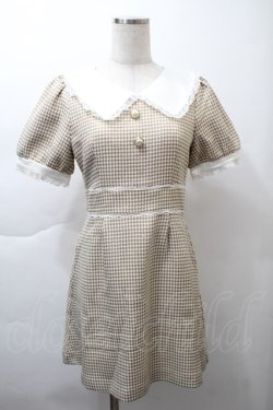 画像1: evelyn / チェックワンピース  ブラウン S-25-11-21-041-LO-OP-AS-ZS