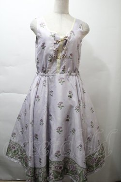 画像1: axes femme / Mulhouse Collection フラワーパネル柄イレヘムワンピース  ラベンダー S-25-11-21-043-AX-OP-HR-ZS