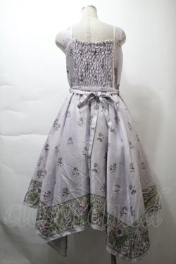 画像2: axes femme / Mulhouse Collection フラワーパネル柄イレヘムワンピース  ラベンダー S-25-11-21-043-AX-OP-HR-ZS