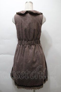 画像2: axes femme / ファーｘツイードレトロワンピース  ブラウン S-25-11-21-045-AX-OP-AS-ZS