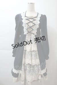 Favorite / コーデュロイワンピース  紺ｘオフ S-25-11-21-046-LO-OP-HR-ZS