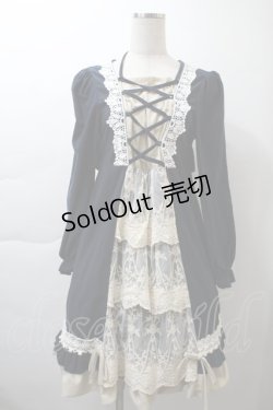 画像1: Favorite / コーデュロイワンピース  紺ｘオフ S-25-11-21-046-LO-OP-HR-ZS