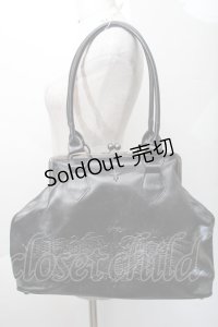 BPN / がま口ハンドバッグ  黒 S-25-11-22-035-GO-BG-HR-ZS