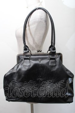 画像1: BPN / がま口ハンドバッグ  黒 S-25-11-22-035-GO-BG-HR-ZS