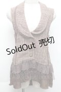 axes femme / グレンチェックベスト  ブラウン S-25-11-22-037-AX-TO-HR-ZS