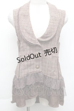 画像1: axes femme / グレンチェックベスト  ブラウン S-25-11-22-037-AX-TO-HR-ZS