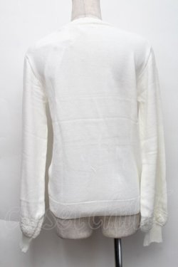 画像2: axes femme / メルヘン刺繍ニット  白 S-25-11-22-039-AX-BL-HR-ZS