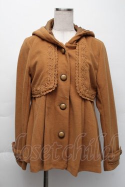 画像1: axes femme / フレアショートコート  ブラウン S-25-11-22-041-AX-CO-AS-ZS