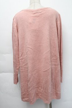 画像2: Rydia / 猫プリントロングニット  ピンク S-25-11-22-044-PU-TO-HR-ZS