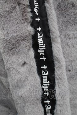 画像3: Amilige / フード刺繍切り替えファーパーカー  グレーｘサックス S-25-11-22-047-PU-TS-AS-ZS