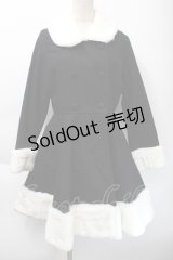 PUTUMAYO / バック羽根プリントファー付コート  黒ｘ白 S-25-11-22-048-PT-TO-HR-ZS