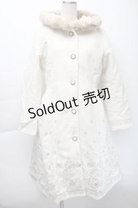 axes femme / パネル刺繍Ａラインコート  オフ S-25-11-22-049-AX-CO-HR-ZS