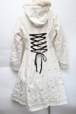 画像2: axes femme / パネル刺繍Ａラインコート  オフ S-25-11-22-049-AX-CO-HR-ZS