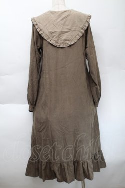 画像2: merry jenny / フリル襟ロングワンピース  ブラウン S-25-11-22-050-LO-OP-AS-ZS