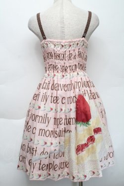 画像2: Emily Temple cute / ロゴ&ショートケーキノースリーブワンピース  ピンク S-25-11-22-052-ET-OP-HR-ZS