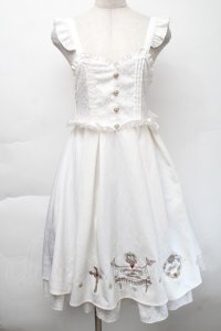 Amavel / Sacred Heart Rosaryジャンパースカート  白 S-25-11-22-053-CA-OP-HR-ZS