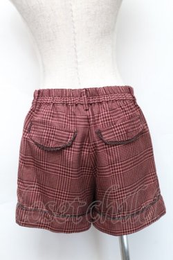 画像2: axes femme / チェックショートパンツ  レッド S-25-11-22-058-AX-PA-HR-ZS