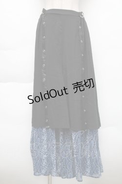 画像1: SEX POT ReVeNGe / パイソン切替フレアパンツ  黒ｘ青 S-25-11-22-060-SP-PA-HR-ZS