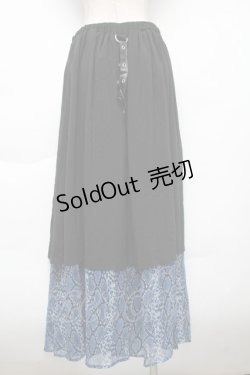 画像2: SEX POT ReVeNGe / パイソン切替フレアパンツ  黒ｘ青 S-25-11-22-060-SP-PA-HR-ZS