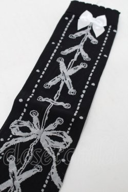 画像2: MILK / コルセットオーバーニーソックス  黒 S-25-11-22-010-ML-ZA-HR-ZS