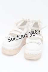 Chalmiere / 木目風パンプス M 生成り S-25-11-22-012-AX-SH-AS-ZS