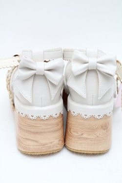 画像3: Chalmiere / 木目風パンプス M 生成り S-25-11-22-012-AX-SH-AS-ZS