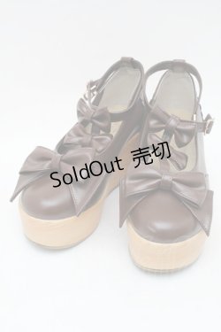 画像1: axes femme kawaii / トリプルリボンシューズ L ブラウン S-25-11-22-013-AX-SH-HR-ZS