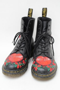 画像1: Dr.Martens （Getta Grip） / パスカル ハート 8ホールブーツ 23〜23.5 黒 S-25-11-22-015-PU-AC-HR-ZS