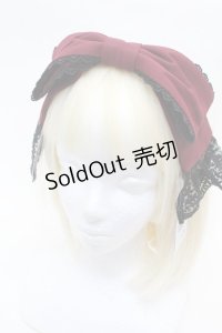 Chalmiere / リボンカチューシャ  ワイン S-25-11-22-018-AX-AC-AS-ZS