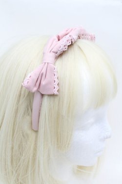 画像2: Chalmiere / トリプルリボンカチューシャ  ピンク S-25-11-22-020-AX-AC-AS-ZS