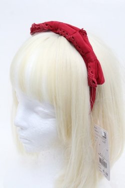 画像1: Chalmiere / トリプルリボンカチューシャ  赤 S-25-11-22-021-AX-AC-AS-ZS