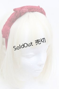 画像2: Chalmiere / トリプルリボンカチューシャ  赤 S-25-11-22-021-AX-AC-AS-ZS