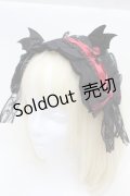 GOTH / レースヘッドドレス  黒ｘ赤 S-25-11-22-023-GO-BL-HR-ZS