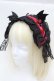 画像1: GOTH / レースヘッドドレス  黒ｘ赤 S-25-11-22-023-GO-BL-HR-ZS (1)