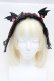 画像2: GOTH / レースヘッドドレス  黒ｘ赤 S-25-11-22-023-GO-BL-HR-ZS (2)