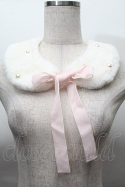 画像1: BABY,THE STARS SHINE BRIGHT / リボンリボンファーティペット  オフｘピンク S-25-11-22-027-BA-SH-AS-ZS