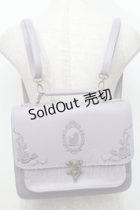 axes femme POETIQUE / 刺繍サッチェルバッグ  ラベンダー S-25-11-22-030-AX-BG-AS-ZS