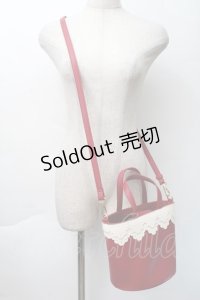 m petit by misako / AMスカラップ2WAYバッグ  赤 S-25-11-22-032-LO-BG-AS-ZS